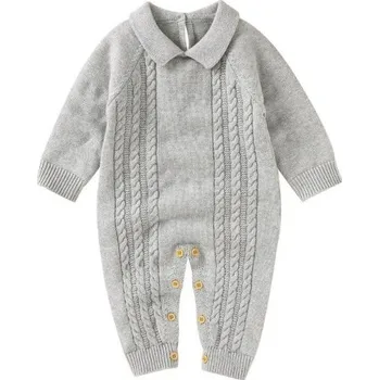 Kojenecký overall Kojenecký pletený overal T2690 šedá 12-18 měsíců