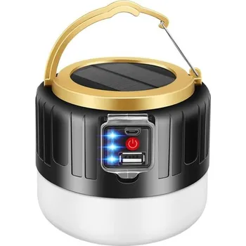 Svítilna Solární kempingová lampa černá