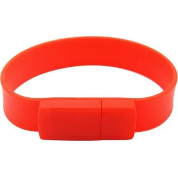 USB flash disk USB flash disk silikonový náramek červená 4GB