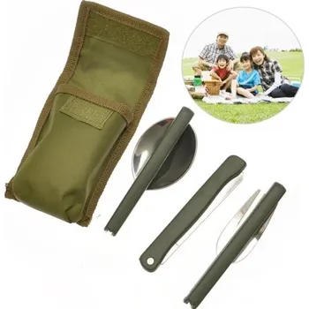 Kempingové nádobí Skládací cestovní příbor - 3 ks