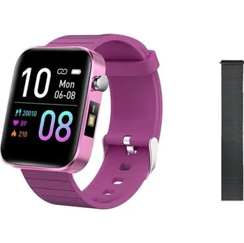 Chytré hodinky Chytré hodinky s náhradním páskem K1421 fialová