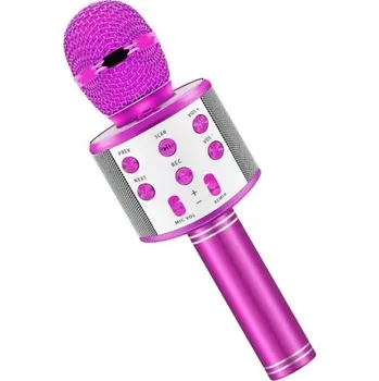 Mikrofon Karaoke mikrofon tmavě růžová