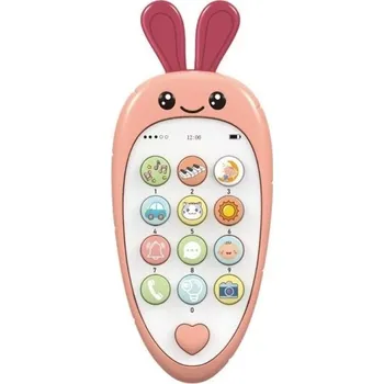 Hračka pro nejmenší Dětský mobilní telefon králíček P4010 růžová