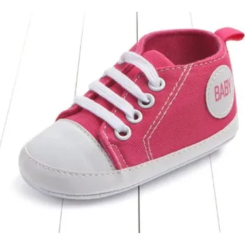 Dívčí obuv Dětské plátěné capáčky A462 růžová 6-12 měsíců