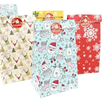 Dárková taška Vánoční dárkové sáčky 12 ks