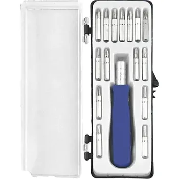Šroubovák Šroubovák s magnetickým držákem bitů Sada hrotů na magnetický šroubovák 16 ks Mini přenosný šroubovák