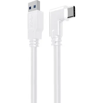 Datový kabel Lomený propojovací kabel USB 3.0 na USB-C 3.1 M/M 5 m bílá