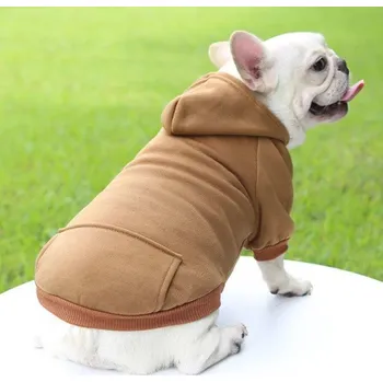 Obleček pro psa Psí zimní mikina s kapucí 1,2 - 2,0 kg Teplé oblečení pro malé psy Hřejivá fleece mikina Ochrana proti chladu Pohodlná bunda pro štěňata a miniaturní plemena hnědá