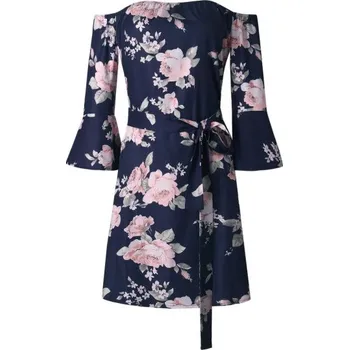 Dámské šaty Mini šaty s květinami A2760 M 1