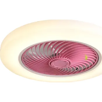 Domácí ventilátor Stropní ventilátor Stropní ventilátor s LED světlem a ovládáním přes aplikaci 220 V 52 x 20 cm růžová