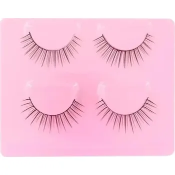 Umělé řasy Falešné tenké řasy 2 páry Jemné umělé řasy s proužkem Proužkové norkové řasy