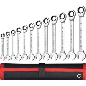 Klíč Sada kombinovaných klíčů 12 ks Ocelové ráčnové klíče 8 - 22 mm Hobby příslušenství