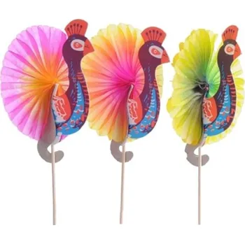 Koktejlová napichovátka s pávem 25 ks