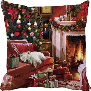 Vánoce Vánoční povlak na polštář domov 9