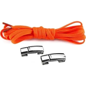 Tkaničky do bot Elastické tkaničky s magnetickým zapínáním oranžová