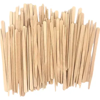 Epilátor Dřevěná voskovací tyčinka na depilaci Dřevěná špachtle na nanášení vosku Nástroj na jednorázové odstranění chloupků 100 ks V251