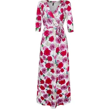 Dámské šaty Dlouhé šaty s květinami Beatrice 3XL 2