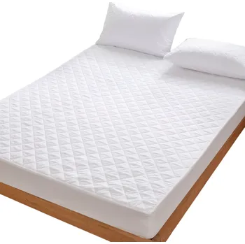 Prostěradlo Voděodolný bílý chránič matrace Ochranný prodyšný potah na matraci Odolné prošívané prostěradlo na matraci Elastický vodotěsný potah na matrace 180 x 200 x 30 cm