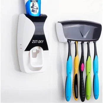 Držák na ručník Držátko na kartáček s dávkovačem na pastu