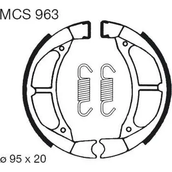 Motodíl Brzdové čelisti LUCAS MCS 963 YAMAHA TT-R 110 E 2008-2009