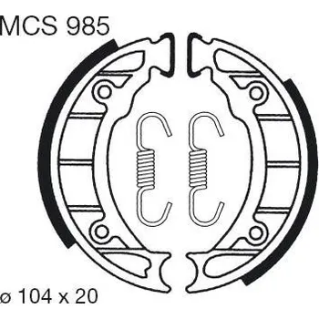 Motodíl Brzdové čelisti LUCAS MCS 985 PIAGGIO/VESPA Zip 50 1992-1998