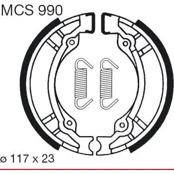 Motodíl Brzdové čelisti LUCAS MCS 990 SUZUKI AH 100 Address 1992-1996