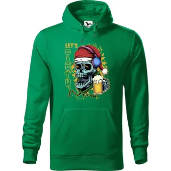 Pánská mikina Pánská mikina s potiskem Let’s party Velikost (muž): XL, Vyberte barvu: Středně zelená
