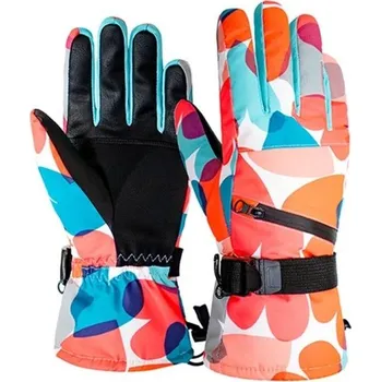 Rukavice Teplé zimní rukavice Lyžařské rukavice s PU kůží Sněhové rukavice pro muže i ženy Rukavice na lyže a snowboard Lyžařské rukavice s podporou dotyku na displej XL 5