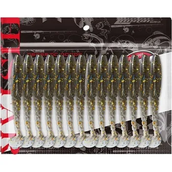 Umělá nástraha Měkká silikonová rybářská návnada 5 ks 7,3 g 11 cm Realistické gumové nástrahy na dravé ryby Umělá nástraha pro přívlač Odolné a flexibilní rybářské nástrahy šedá