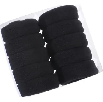 Gumičky do vlasů široké - 10 ks černá