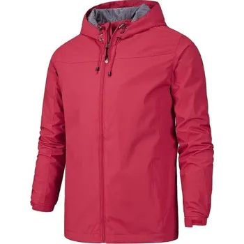 Pánská větrovka Pánská bunda s kapucí S67 červená L