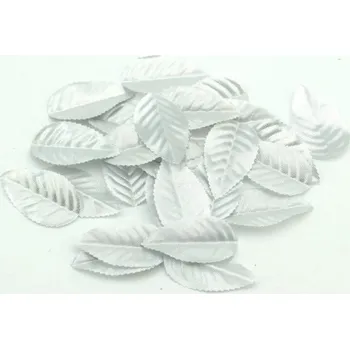 Umělé dekorativní listy 200 ks bílá