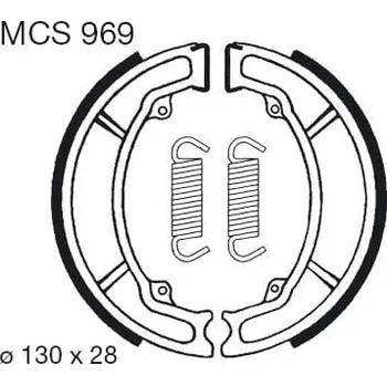 Motodíl Brzdové čelisti LUCAS MCS 969 YAMAHA XC 125 Beluga 1988-1995