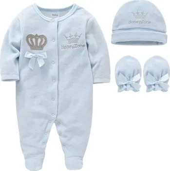 Kojenecký overall Kojenecký overal s čepicí a rukavicemi T2592 světle modrá 3-6 měsíců