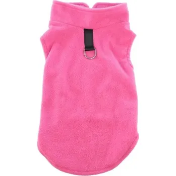 Obojek pro psa Psí fleecový obleček Teplá pohodlná vesta pro psy Zimní fleecový kabátek pro psy Obleček pro psy do chladého počasí růžová XS