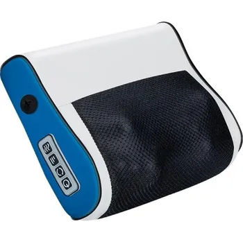 Masážní polštář 31×23×11 cm s vyhříváním Elektrická masáž hloubkové prohřátí Nastavitelná intenzita Rotační mechanismus Relaxace svalů modrá