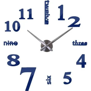 Hodiny Nástěnné samolepící hodiny G1705 tmavě modrá 68,5 cm