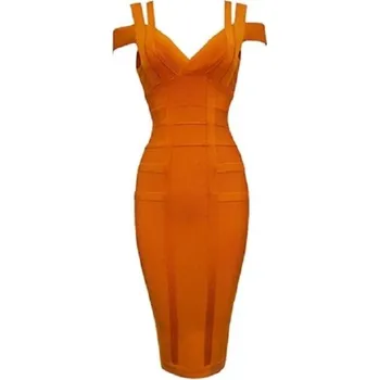 Dámské šaty Pouzdrové šaty Mariah oranžová L