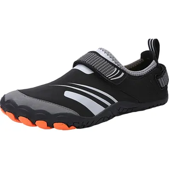 Pánská treková obuv Barefoot boty na suchý zip černá 42