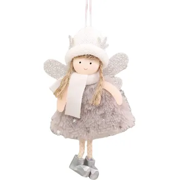Vánoční dekorace Vánoční dekorace závěsný anděl šedá