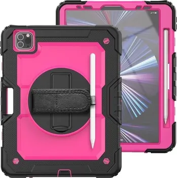 Pouzdro na tablet Ochranný kryt s úchytem pro Apple iPad Air 5 10,9" 2022 růžová