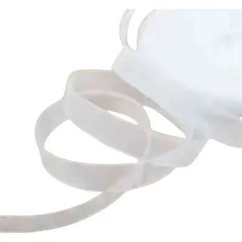 Balící papír Dekorační stužka bílá průhledná 12 mm 46 m Jemná organza Stuhy na dárky Květinová dekorace Kreativní tvoření Svatební výzdoba