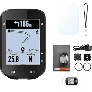 GPS navigace Bezdrátový cyklistický rychloměr GPS 8,2 x 5,3 x 1,4 cm Displej 2,5" Bluetooth 5.0 Navigace Kompas IPX7 USB-C 30h výdrž Aplikace Notifikace