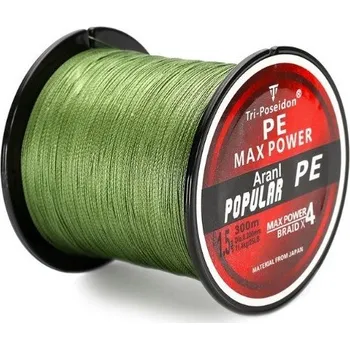 Pletený vlasec 300 m J2950 zelená 0,8