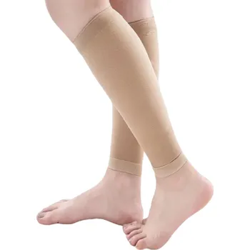 Dámské ponožky Kompresní ponožky proti křečovým žilám Kompresní návleky Kompresní podkolenky bez špičky béžova 5XL