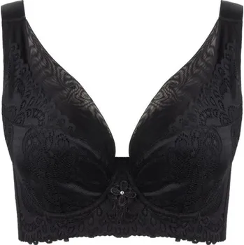 Podprsenka Vyztužená podprsenka zdobená krajkou černá 85F