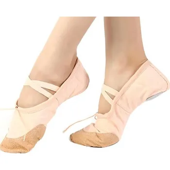Dámské baleríny Plátěné taneční baletní boty béžova 35