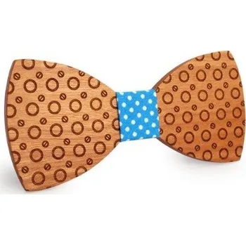 Motýlek Dřevěný motýlek s gravírovaným vzorem J645 3