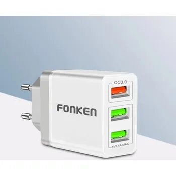 Síťový nabíjecí adaptér Quick Charge 3 USB porty K772 bílá