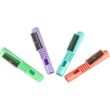 Ořezávátko Sada nástavců na tužku s ořezávátkem a píšťalkou Multifunkční ořezávátko na tužky Píšťalka s ořezávátkem 6,6 x 1,1 cm 4 ks